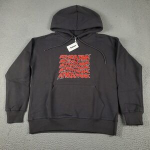 Atmos Sweater Mens Size Medium Gray Red Graphic Japan Pullover Hoodie